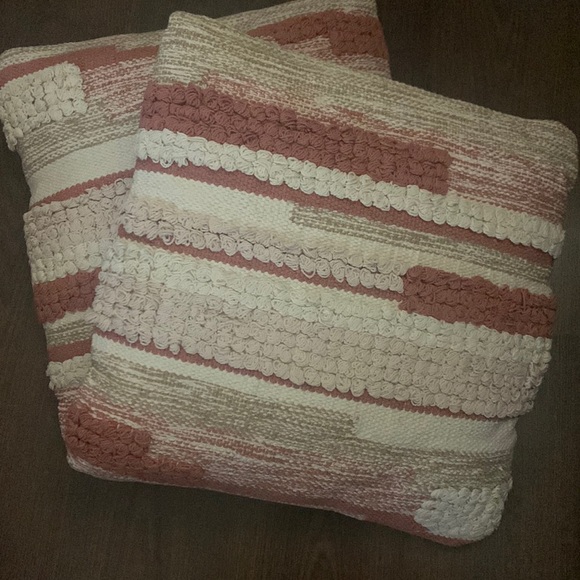 Bouclair Mahan Pink Boho Cushions - Picture 1 of 3